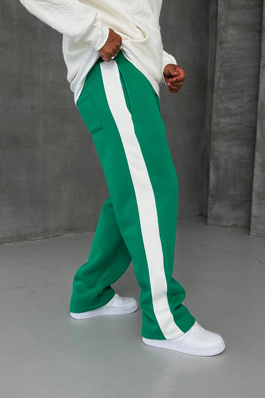 BAGGY MOLDED STRIPED TRACKSUIT • GREEN