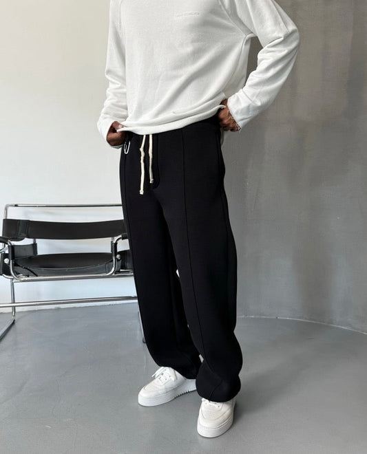Black Detail Loose Fit Baggy Tracksuit