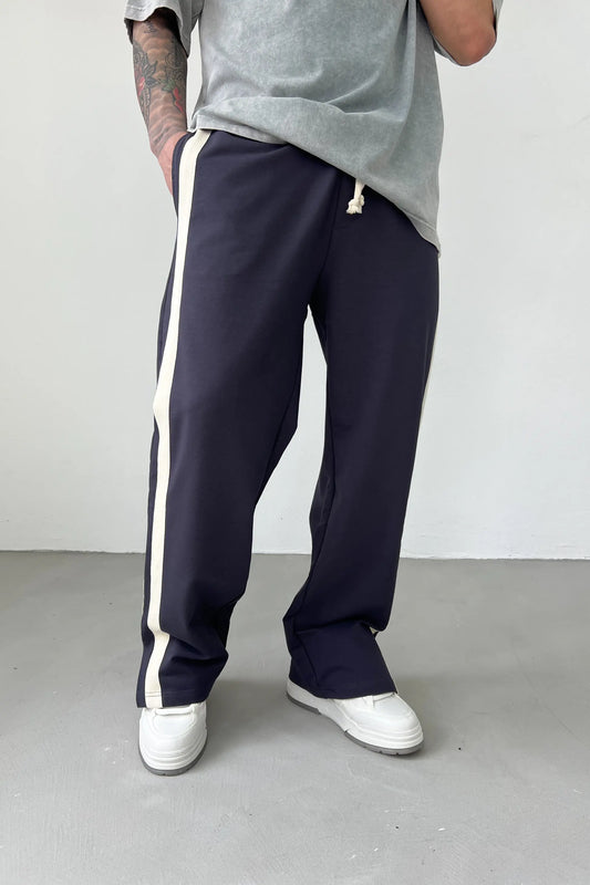 Baggy Tracksuit with Cut-Out Stripe Detail | SMOKED