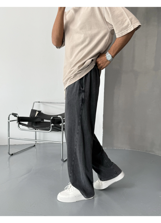 Anthracite Washed Baggy Sweatpants