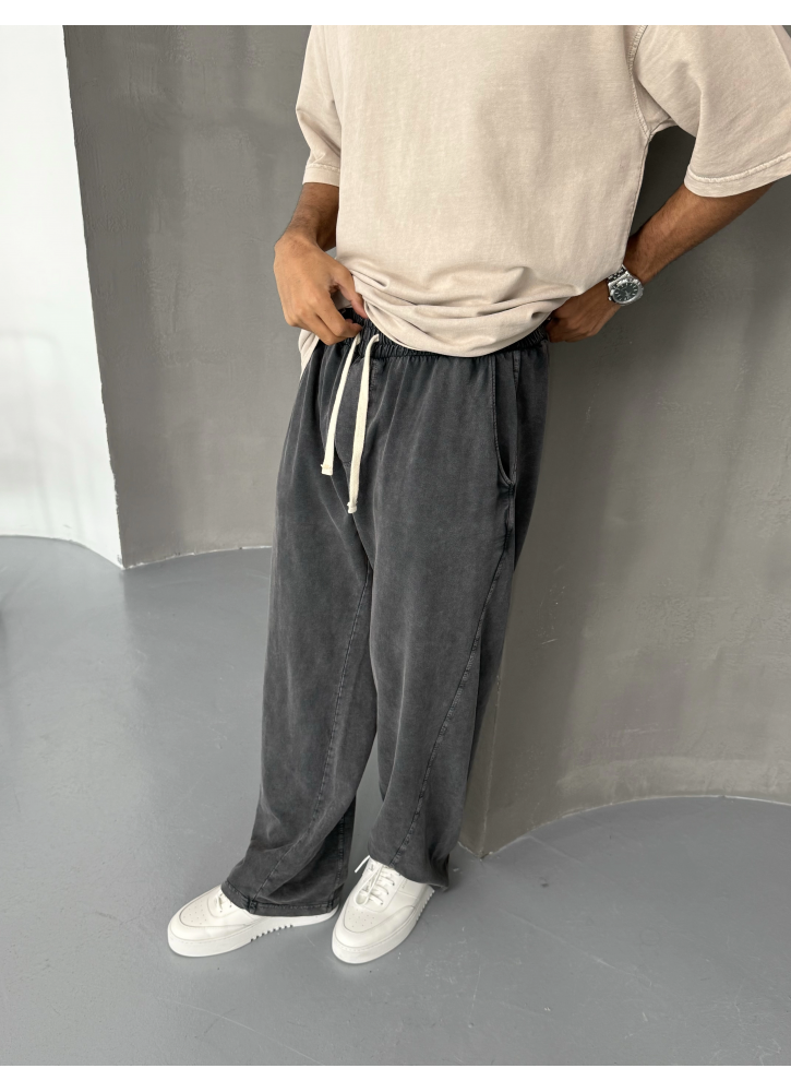 Anthracite Washed Baggy Sweatpants