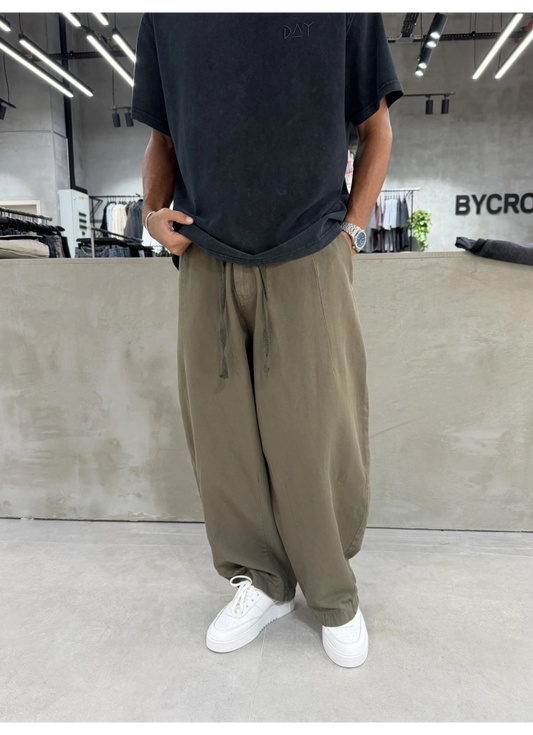 Khaki Premium Pleated Super Baggy