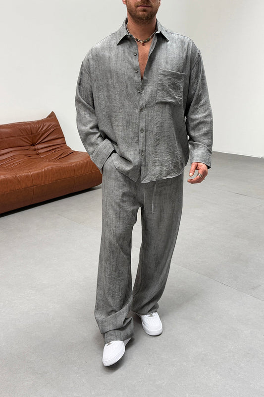 PATTERNED TENS FABRIC SET •  ANTHRACITE