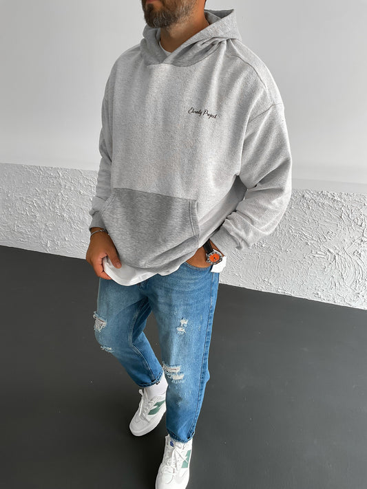 Light Grey Eternity Printed Hoodie