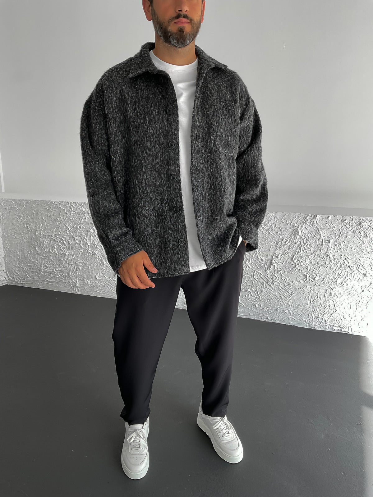 سترة الطوابع أنثراسيت