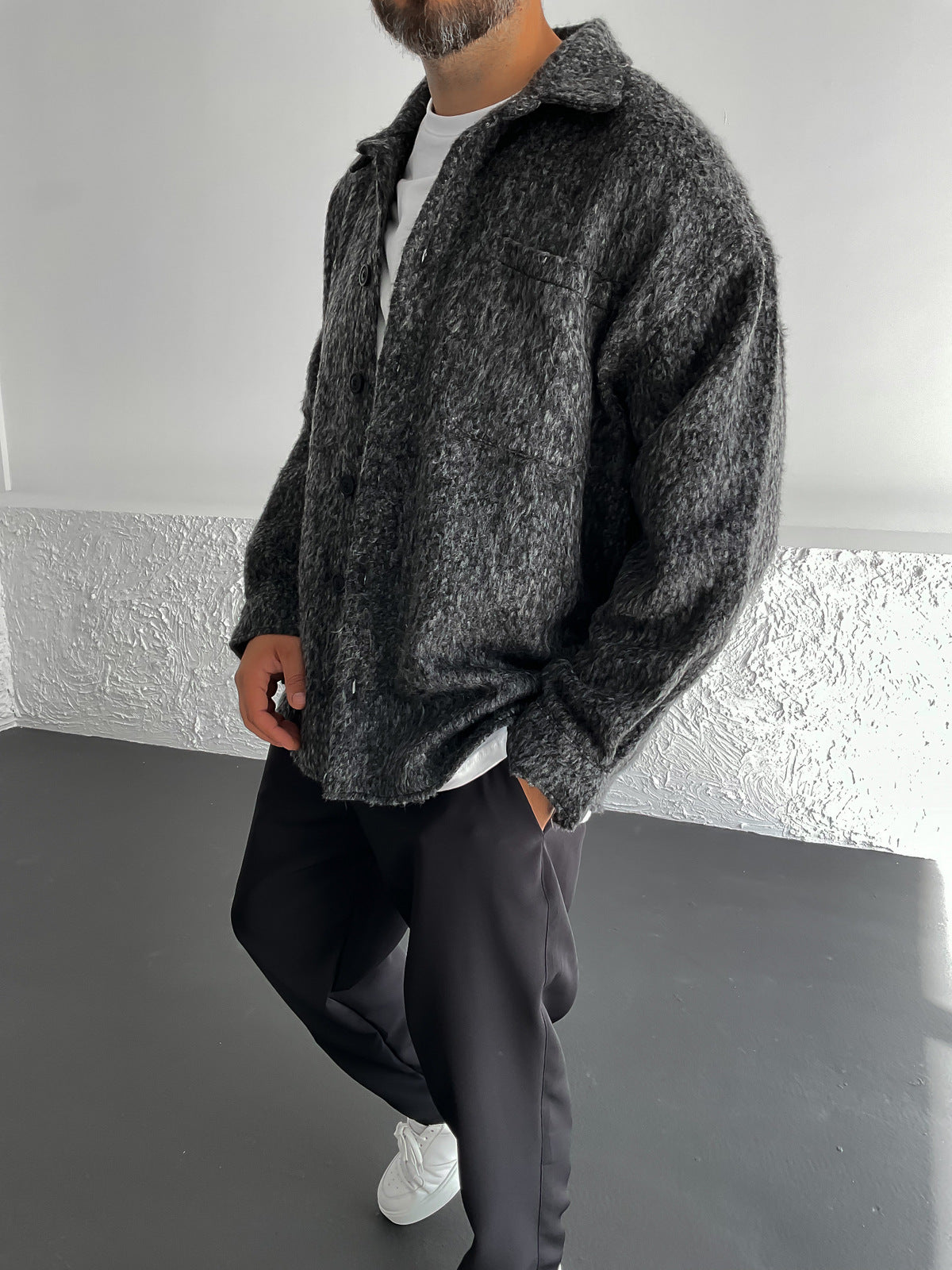 سترة الطوابع أنثراسيت