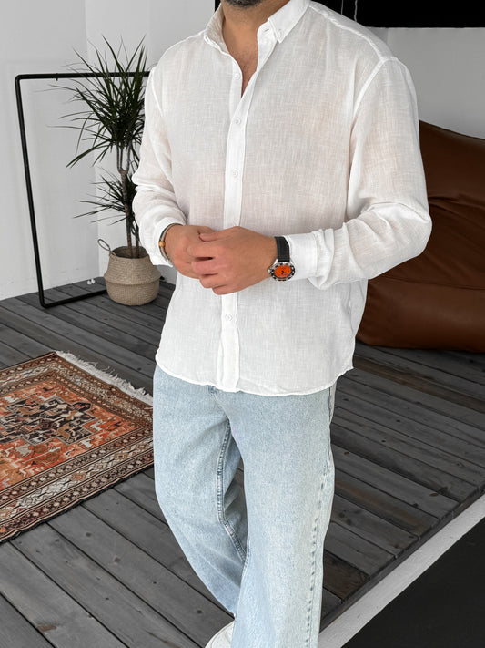 LINEN SHIRT • WHITE