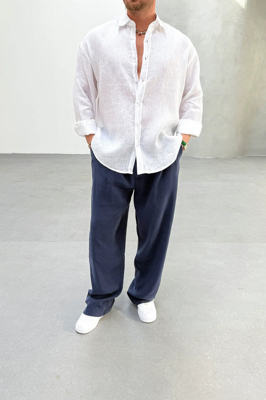 LINEN SHIRT • WHITE