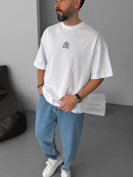 White Graffiti Oversize T-Shirt