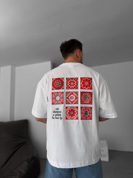 White Graffiti Oversize T-Shirt