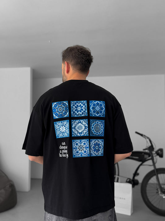 Black Graffiti Oversize T-Shirt