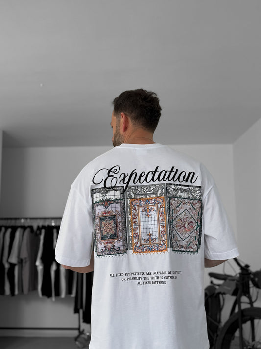 White Expectation Patch Oversize T-Shirt