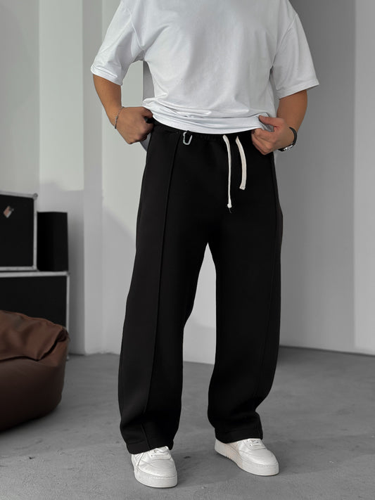 Black Detail Loose Fit Baggy Tracksuit