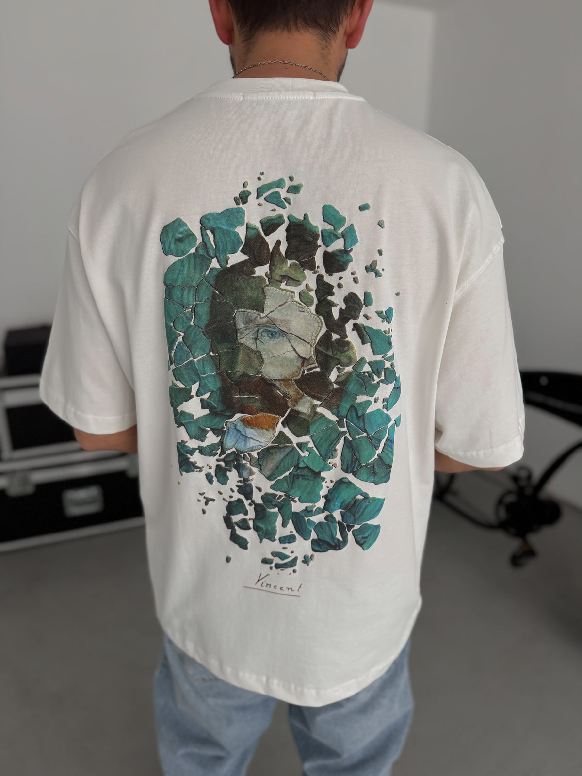 Vincent Van Gogh Oversized T-Shirt - WHITE