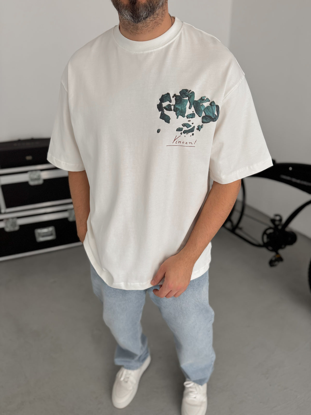 Vincent Van Gogh Oversized T-Shirt - WHITE