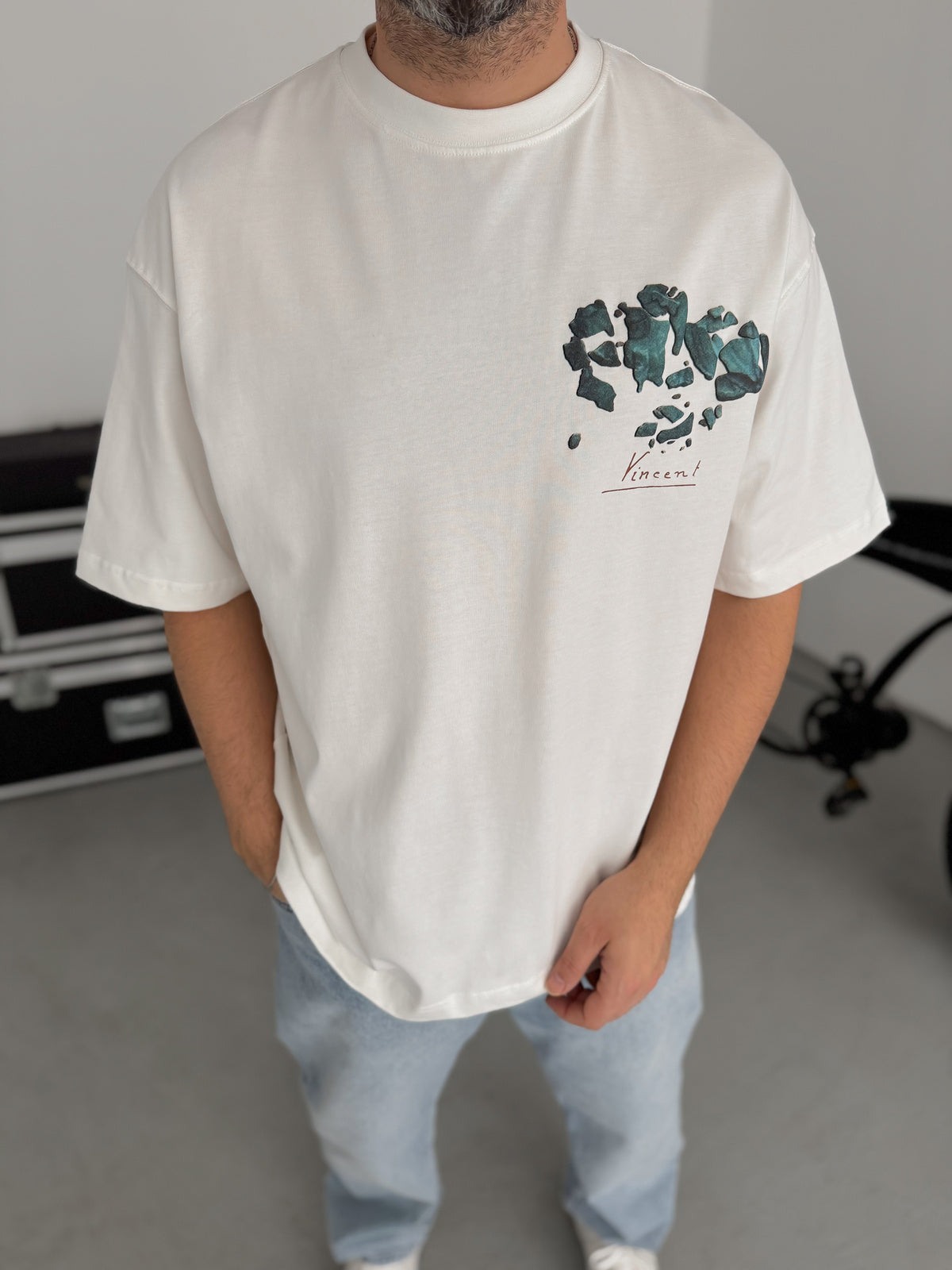 Vincent Van Gogh Oversized T-Shirt - WHITE