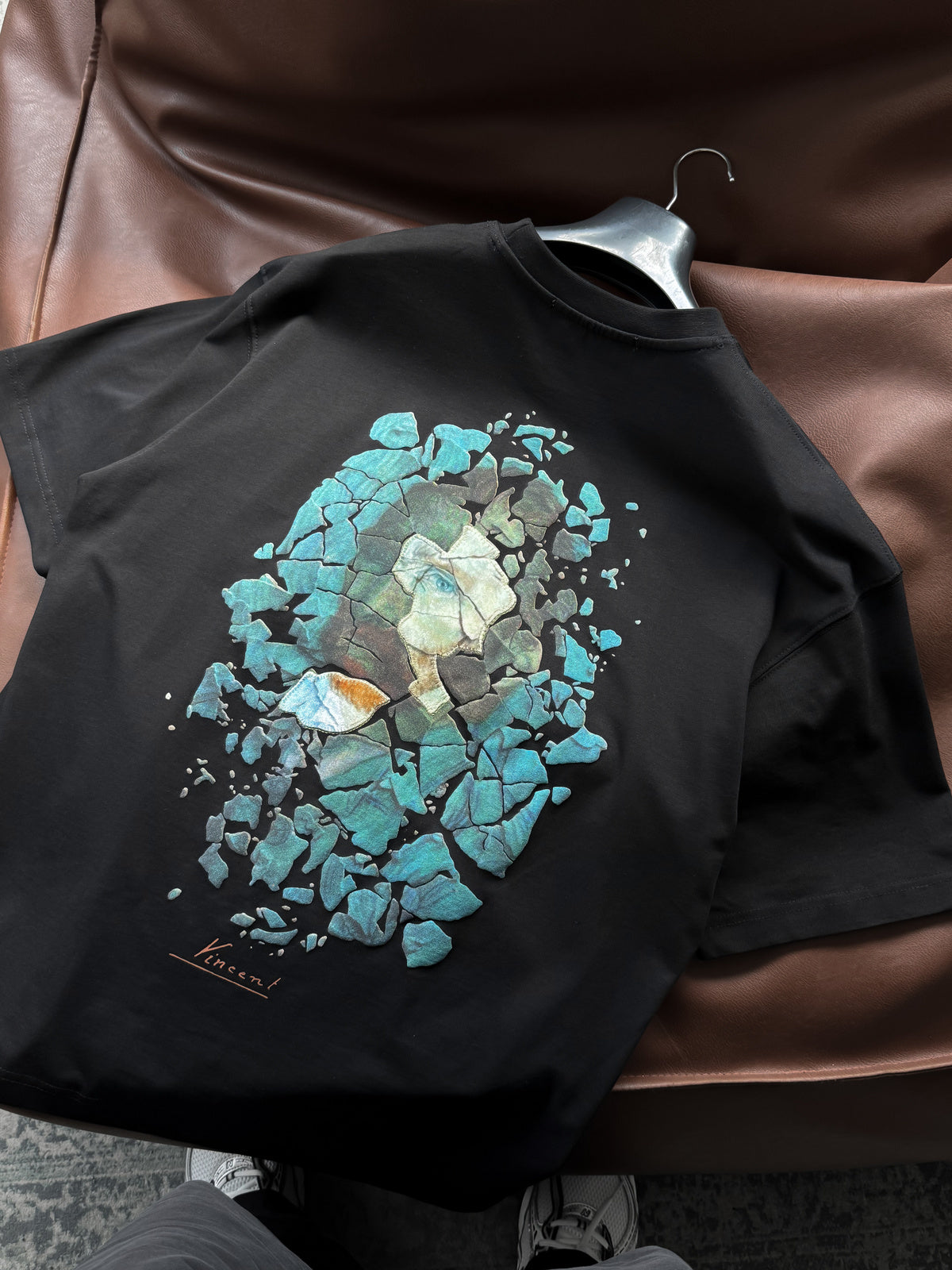 Vincent Van Gogh Oversized T-Shirt - BLACK