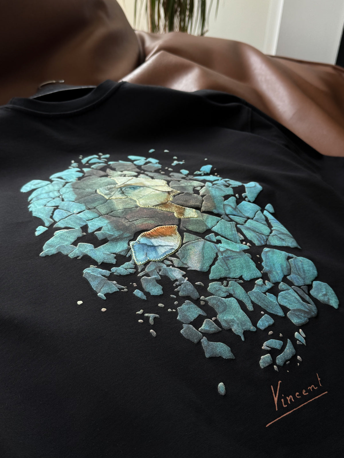 Vincent Van Gogh Oversized T-Shirt - BLACK