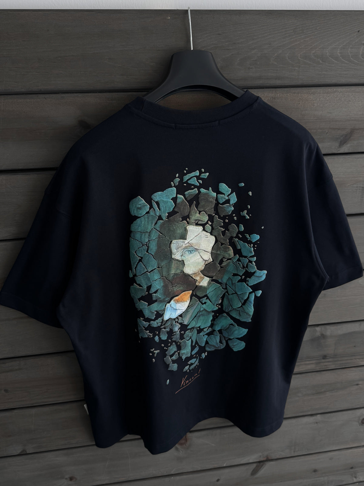 Vincent Van Gogh Oversized T-Shirt - NAVY BLUE