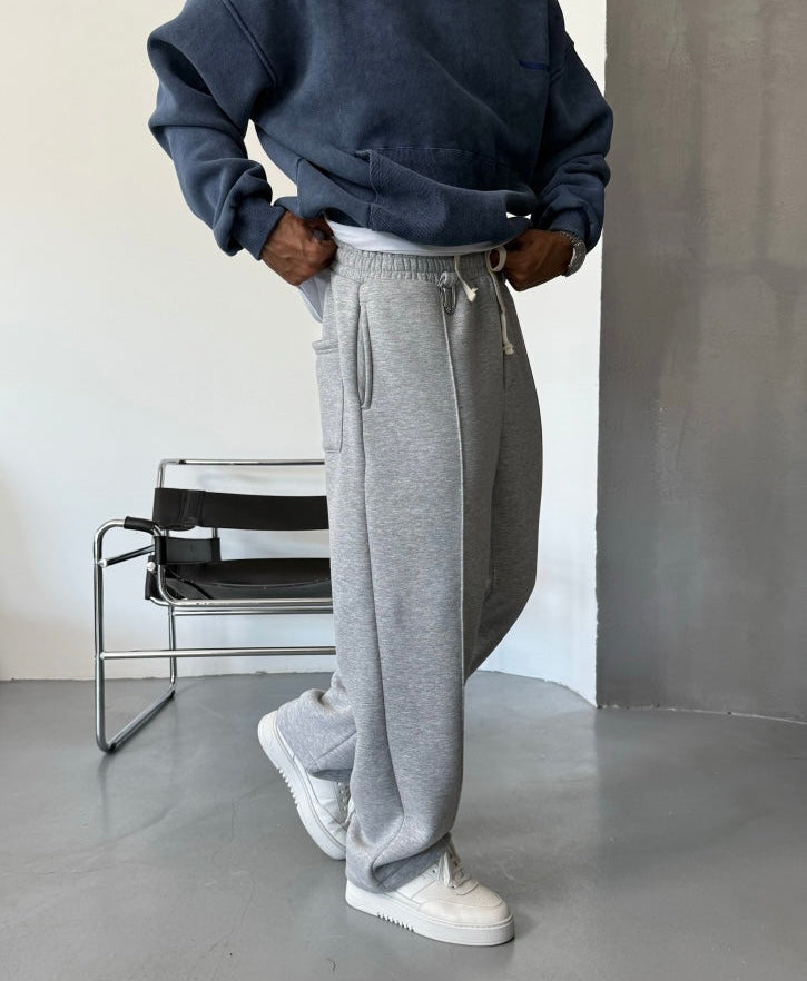 Gray Detail Loose Fit Baggy Tracksuit