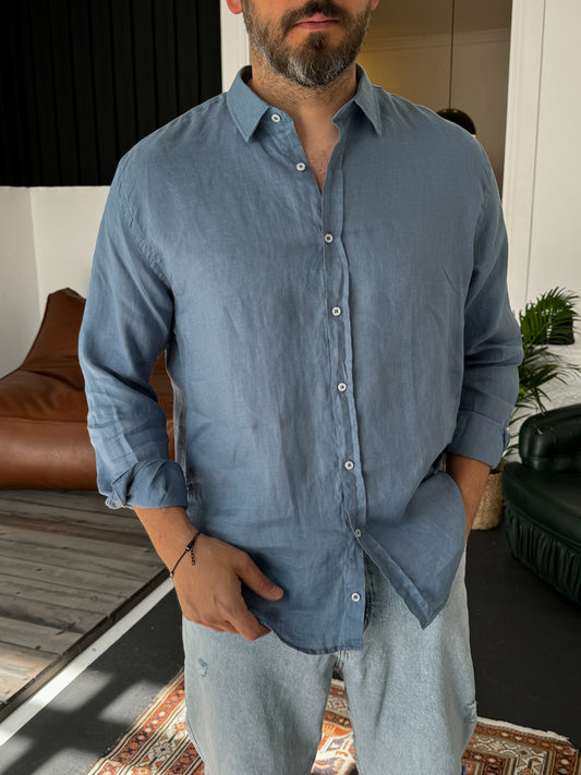 Light Blue Linen Shirt