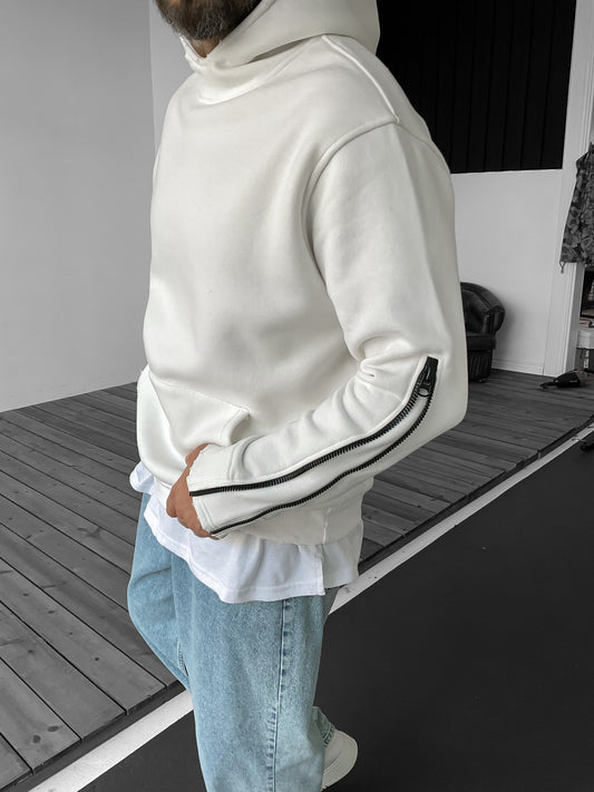 Laser Cut Zipper Sweatshirt