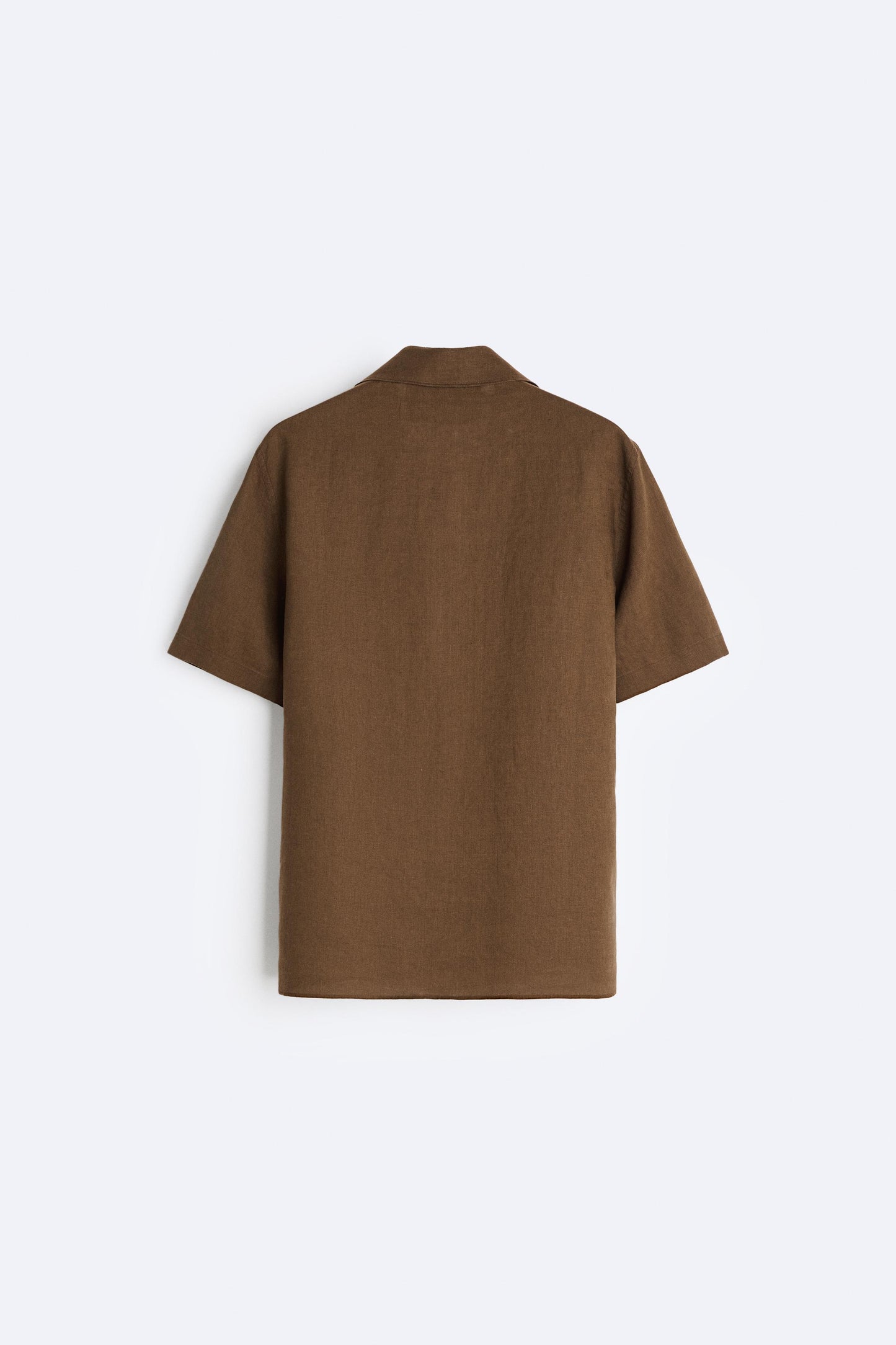 قميص الكتان البني