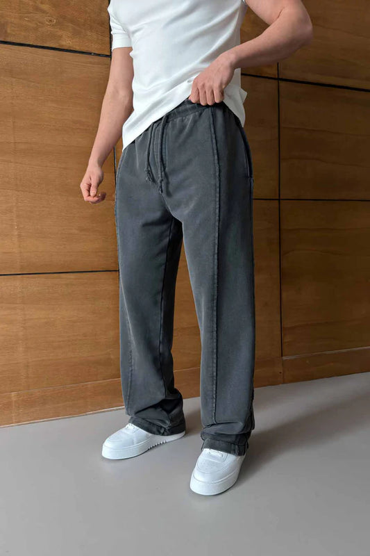 WASHED 3 THREAD DESIGN TRACKSUIT • ANTHRACITE