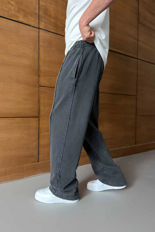 WASHED 3 THREAD DESIGN TRACKSUIT • ANTHRACITE