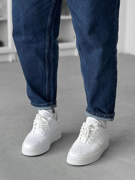 MONOCHROME CHUNKY SNEAKERS - WHITE