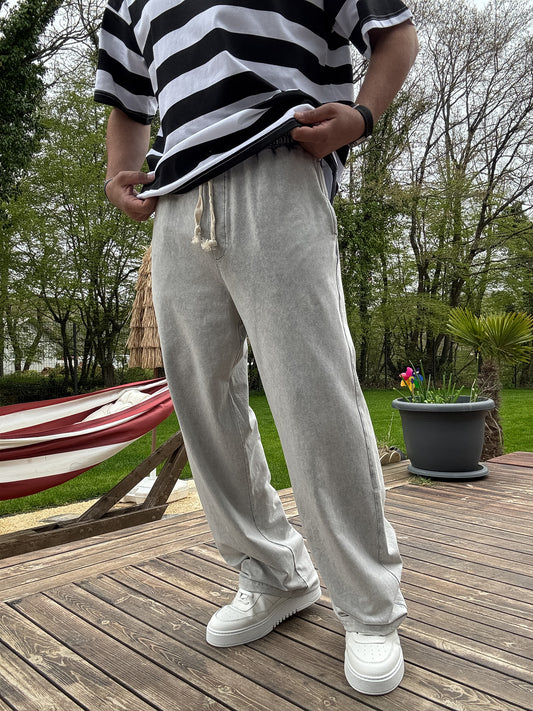Washed Oversize Basic Set | Light Grey