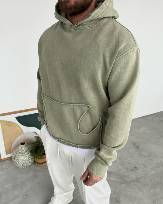 Laser Cut Zipper Sweatshirt