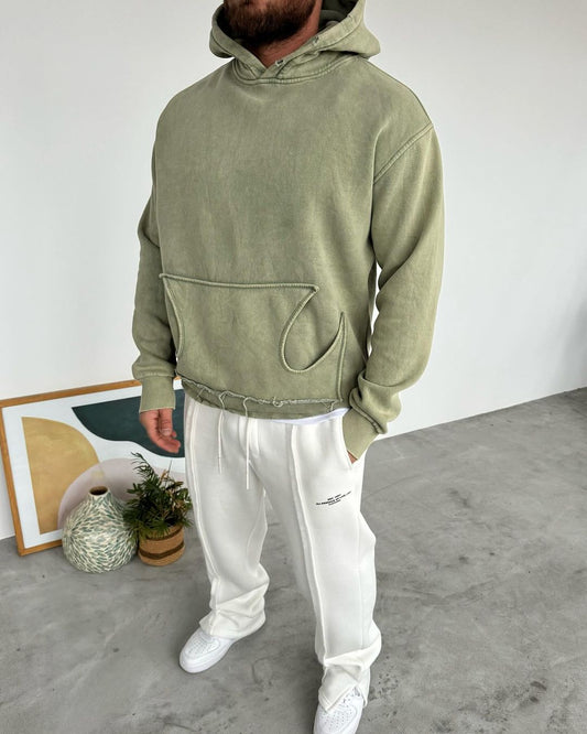 Laser Cut Zipper Sweatshirt