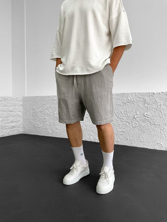 Light Grey Linen Short
