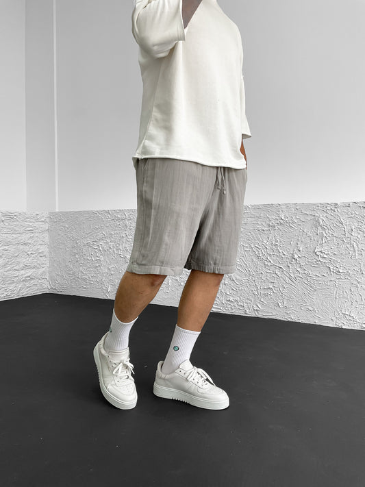 Light Grey Linen Short