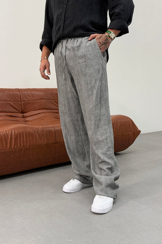 REGULAR FIT PLEATED TENS TROUSERS • ANTHRACITE