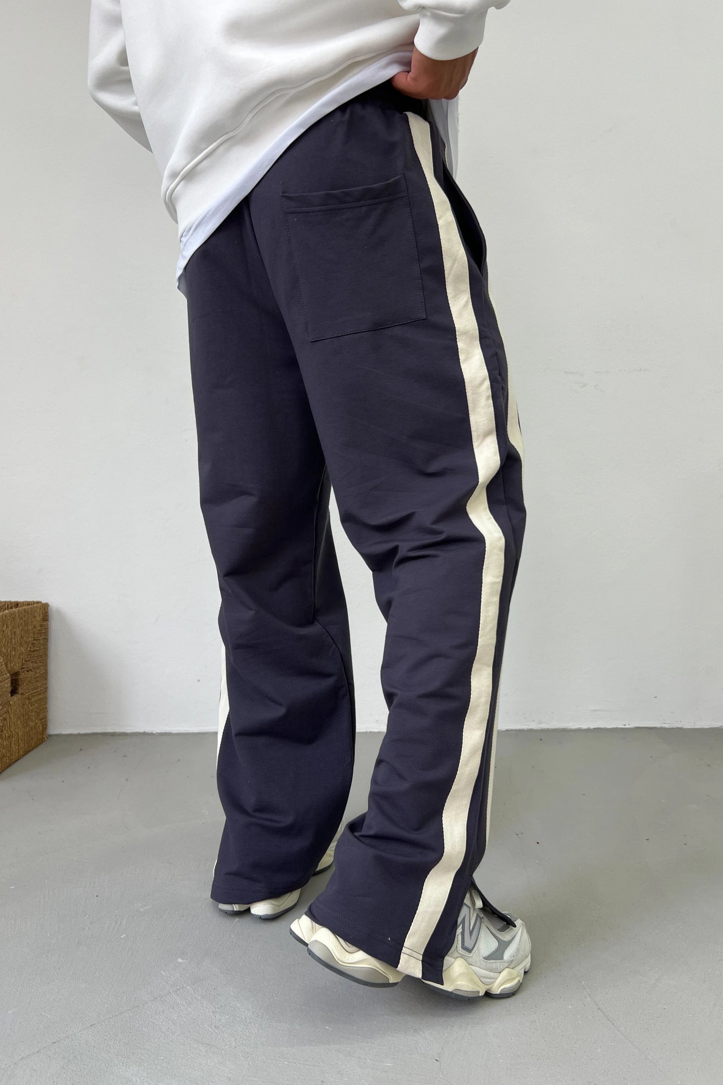 Smoked Baggy Striped Pants