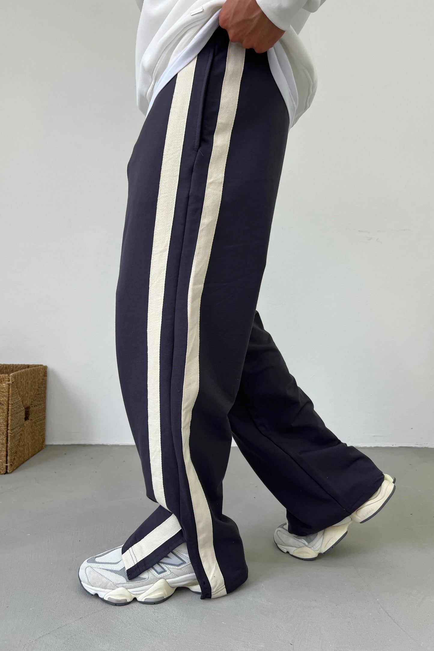 Smoked Baggy Striped Pants