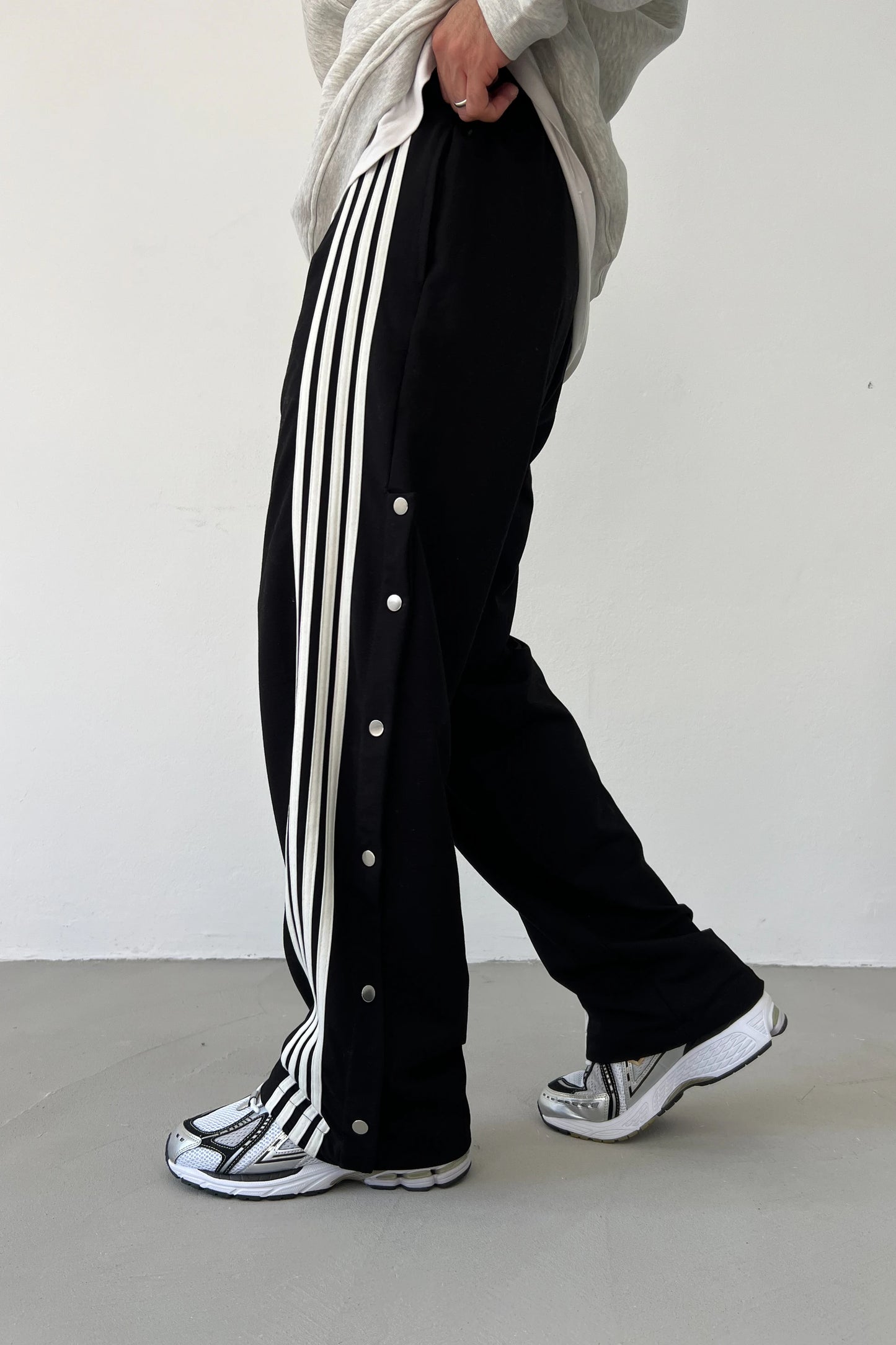 Black Baggy Striped Pants