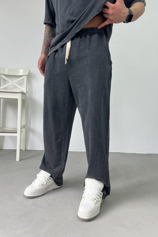 Washed Oversize Basic Set | Grey
